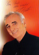 CHARLES AZNAVOUR - oryginalny autograf