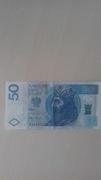Banknot 50 zł z ciekawym numerem seryjnym