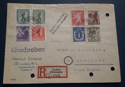 Całość koperta 1946 Niemcy Berlin Dresden 