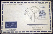 Ck. 21, poczta lotnicza, 1958/9r. W-wa- Paryż.