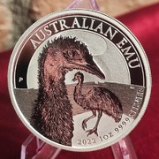 Srebrna moneta Australian EMU 2022, 1oz Perth Mint