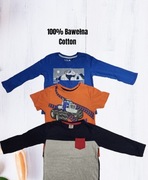 Zestaw bluzki długi rękaw T-shirt top 104 bawełna
