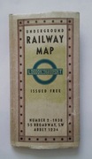 UNDERGROUND RAILWAY MAP LONDON TRANSPORT 1938
