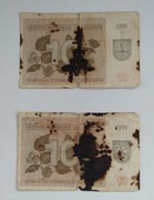 zestaw banknotów 10 talonas , Litwa , 2 szt