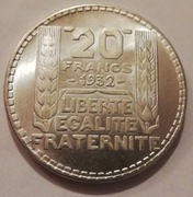 Francja 20 franków francuskich francs 1932 Turin