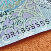 Banknot 100 zł ciekawy numer - 55555