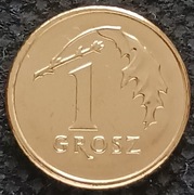1 gr grosz 2007r. menniczy z woreczka (x 2szt.)
