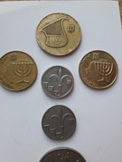 Israel 6 monet,1/2Nowego szekla,Lira,Agora