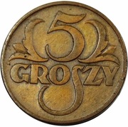 Moneta obiegowa II RP 5gr 1935r 