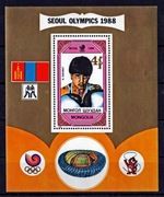 Mongolia 1988 rok olimpiady blok nr 129 z Mi 1971