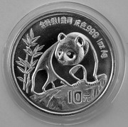 Chińska Panda 1990 1 oz Silver 10 yuan