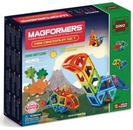 Magnetické kocky Magformers Mini Dinosaur Set 40 ks