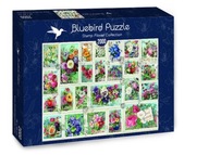 Puzzle Známky s kvetmi 2000 dielikov.