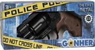 Kovový policajný revolver12 nábojov Gonher