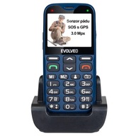 Evolveo EasyPhone XG, mobilní telefon pro seniory s nabíjecím stojánkem, modrý