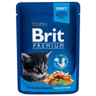 Brit Premium Cat Pouchs Chicken Chunks Mokra Karma dla Kociąt 100g