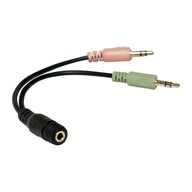 Kabel Przewód Adapter Jack Combo 4 PINY Gniazdo do 2x Wąski Wtyk Kolor