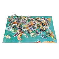 Janod Vzdelávacie puzzle s 3D figúrkami Dinosaury 200 dielikov. 6+