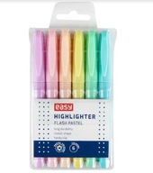 Zvýrazňovač Flash Pastel 6 farieb EASY