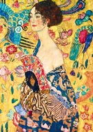 Puzzle 2000 elementów. Kobieta z wachlarzem, Gustav Klimt, 1918