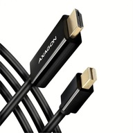 Kabel AXAGON mini DisplayPort - HDMI 1.4, 4K@30Hz, 1.8m, černý