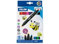 Flamastry Bicolor 8ks-16 farieb MILAN