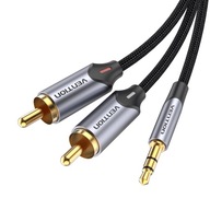 VENTION PRZEWÓD KABEL AUDIO 2X RCA CINCH DO MINI JACK 3.5MM AUX CHINCH 1M