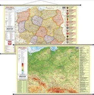 Mapa ścienna - fizyczno-admini. 1:1 800 000 Polska EkoGraf 339942