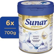Sunar Premium 4, dojčenské mlieko, 6x 700g