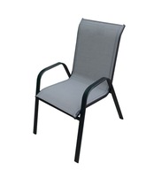 Záhradná stolička Rojaplast kov sivý