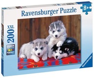 Puzzle Ravensburger XXL 200 elementów Szczenięta Husky 12823