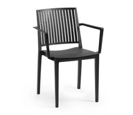 Záhradná stolička Rojaplast plast čierna