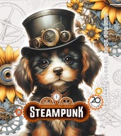 Vystužená omaľovánka Steampunk Pes