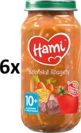 Obed Hami Špagety Bolognese Hami 6x250 g od 10 mesiacov 1500 g cestoviny,