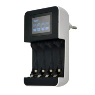 Solight DN25 akkumulátortöltő LCD kijelzővel 4 db AA/AAA akkumulátorhoz