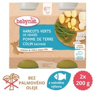 Príkrm BabyBio Potatoes and Green Beans with Aljašský Cod od 6 mesiaca 400