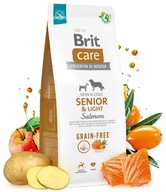 BRIT CARE DOG GRAIN-FREE SENIOR & LIGHT SALMON / Łosoś dla Seniorów 12kg