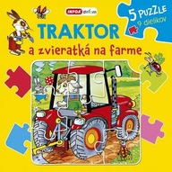 Traktor a zvieratká na farme - 5 puzzle 9 dielikov