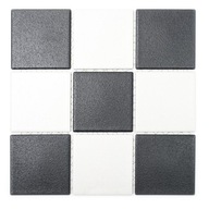 Mozaika : AL 8240, kocka, šachovnica biela, čierna, protišmyková, mat
