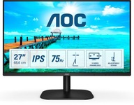 Monitor 27" LED AOC 27B2DA 1920 x 1080 IPS/PLS - głośniki HDMI/DVI/VGA/