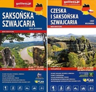 Mapa turystyczna. Czeska i Saksońska Szwajcaria, część wschodnia, 1:25 000
