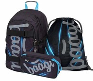 Školský batoh viackomorový BAAGL čierny, Odtiene modrej 25 l