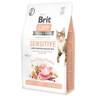 Brit Care Cat Sensitive / Indyk z Łososiem dla wrażliwych kotów 2kg