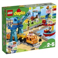 LEGO Duplo 10875 Pociąg Towarowy Delux Kolejka Tory Zwrotnice Klocki 2+