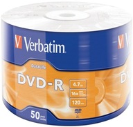 Markowe PŁYTY DVD-R VERBATIM 4,7GB 100 sztuk