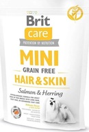 Brit Care Mini Grain-Free Hair & Skin / s lososom pre krásnu srsť 400g