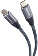 Kábel PremiumCord USB-C (USB 3.2 GEN 2, 3A, 60W, 20Gbit/s) bavlnené opletenie, 1,5 m, ku31cr15