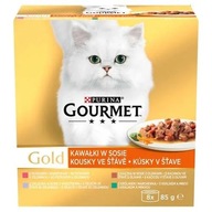 Gourmet Gold zestaw w SOSIE z WARZYWAMI puszki dla kota 8x85g