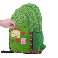 Školský batoh viackomorový Minecraft Pixie Crew Odtiene zelenej 32 l
