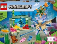 LEGO Minecraft 21180 Walka ze strażnikami Aksolot Trójząb